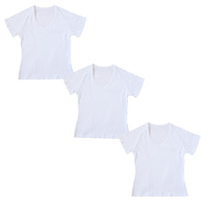 画像をギャラリービューアに読み込む, セーラー服 インナー 綿100% 半袖 tシャツ vネック 女子 3枚セット S M L BL 中学生 高校生 下着 子供 女の子 ジュニア キッズ スクール 学生 レディース コットン 抗菌防臭 スクールインナー 3枚組 まとめ売り レディース 婦人 女子