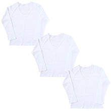 画像をギャラリービューアに読み込む, セーラー服 インナー 綿100% 7分袖 tシャツ vネック 3枚セット S M L BL 中学生 高校生 長袖 下着 子供 女の子 ジュニア キッズ スクール 学生 レディース コットン 抗菌防臭 3枚組 まとめ売り レディース 女子 女児 インナー スクール