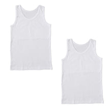 画像をギャラリービューアに読み込む, タンクトップ インナー 女児 女の子 白 胸二重 胸二重肌着 2枚組 100cm~160cm 無地 胸二重タンクトップ 子供 下着 肌着 ノースリーブ シンプル キッズインナー 130 140 150 160