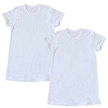 画像をギャラリービューアに読み込む, 男の子 子供 半袖 インナー 綿100 2枚組 100cm~160cm 下着 シャツ 肌着 綿100% 男児 子供肌着 子ども キッズ ジュニア 無地 シンプル セット 2P コットン 白