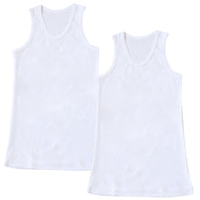 画像をギャラリービューアに読み込む, 男の子 タンクトップ 子供 インナー ランニング 綿100 2枚組 100cm~160cm ノースリーブ 下着 シャツ 袖なし 肌着 男児 子供肌着 子ども キッズ ジュニア 無地 シンプル セット 2P コットン 白