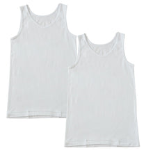 画像をギャラリービューアに読み込む, タンクトップ 子供 肌着 女の子 綿100% 2枚組 キッズ インナー 100cm~160cm 下着 シャツ 2枚セット ノースリーブ 女児 子ども コットン 白 子供肌着 ジュニア 無地 シンプル 100 110 120 130 140 150 160