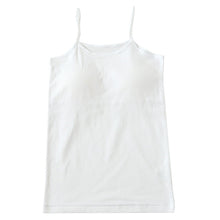 画像をギャラリービューアに読み込む, キャミソール カップ付き 女の子 ブラキャミソール 140cm~165cm ブラトップ 小学生 中学生 ジュニアブラ ファーストブラ モールドカップ カップ入り インナー 肌着 スクール 学生 伸びる 白
