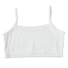 画像をギャラリービューアに読み込む, 綿100% キャミハーフ ハーフトップ 胸二重 女の子 キッズ ジュニア 140cm~160cm スクール インナー 小学生 中学生 肌着 スクール 胸2重 ガールズ 女児 140 150 160