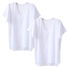 画像をギャラリービューアに読み込む, クレープ肌着 波しぼ メンズ 半袖 tシャツ 綿100% 2枚組 M~LL 下着 インナー 夏 涼しい 吸汗速乾 男性 紳士 コットン Uネック U首 M L LL (在庫限り)