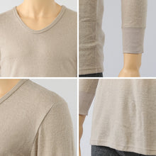 画像をギャラリービューアに読み込む, 毛混 インナー メンズ 上下セット U首 長袖 ズボン下 ウール混 起毛 M・L 肌着 長袖シャツ ロングパンツ 長ズボン下 ズボン ももひき 紳士 肌着 発熱 防寒 あったか あたたかい 冬 プレゼント ギフト