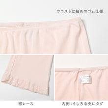 画像をギャラリービューアに読み込む, レディース インナー 3分丈 ボトム スラックス下 ズボン下 ボトムス 大きいサイズ 3L 4L 5L 綿100 コットン シルク レギンス スパッツ 婦人肌着 下着 肌着 レース