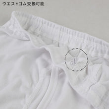 画像をギャラリービューアに読み込む, メンズ ズボン下 ロングパンツ 吸汗速乾 春夏 2枚組 M L LL ロンパン 長ズボン下 フライス 肌着 下着 インナー 綿混 無地 ホワイト 白 汗取り