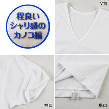 画像をギャラリービューアに読み込む, メンズ インナー 肌着 半袖 tシャツ v首 2枚組 吸汗速乾 M L LL vネック カノコ 下着 インナーシャツ 紳士 男性 綿混 無地 ホワイト 白 春 夏