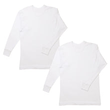 画像をギャラリービューアに読み込む, 2枚組 綿100% メンズ インナー 保温 あったか 肌着 長袖 tシャツ 丸首 厚地 M L LL あったかインナー 遠赤外線 クルーネック 下着 インナーシャツ 綿 コットン 無地 秋 冬 30代 40代 50代 60代