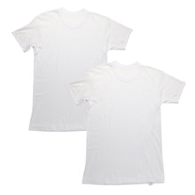画像をギャラリービューアに読み込む, メンズ インナー 2枚組 半袖 丸首 Tシャツ 綿混 メッシュ 吸水速乾 抗菌防臭 通気性 M L LL 肌着 下着 白 ホワイト 紳士 男性 クルーネック 春 夏 ビジネス 仕事 ウォーキング ランニング スポーツ ムレにくい 速乾 まとめ買い 涼しい 汗対策