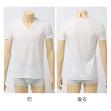 画像をギャラリービューアに読み込む, 接触冷感 メンズ インナー 半袖 Vネック Tシャツ UVカット 吸水速乾 M L LL 肌着 下着 紳士 男性 Vネック 春 夏 ビジネス 仕事 ウォーキング ランニング 作業 スポーツ ムレにくい 速乾 涼しい 汗対策 アウトドア UV対策 日焼け対策 冷感インナー