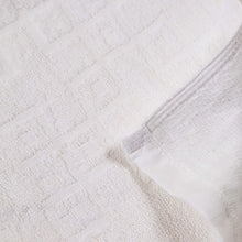 画像をギャラリービューアに読み込む, 300匁 ジャカードフェイスタオル 12枚セット 約34cm×86cm (タイル柄タオル 綿100% コットン 白) (送料無料) (在庫限り)