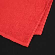 画像をギャラリービューアに読み込む, 200匁 赤色総パイルフェイスタオル 12枚組 約34×90cm (フェイスタオル 赤色 総パイル 綿100%) (在庫限り)