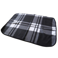 画像をギャラリービューアに読み込む, ひざ掛け ミニサイズ マフラーにもなる スナップボタン チェック柄 薄手 オフィス 学校用 防寒 オールシーズン 冬用 夏用 冷房対策 旅行用 屋外 業務用 かわいい 約48cm×70cm (在庫限り)
