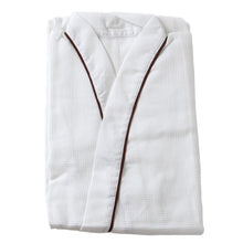 画像をギャラリービューアに読み込む, ガウン ワッフル生地 メンズ レディース 保温 綿素材 ポリエステル 男女兼用 ホテル 業務用 吸水 白 茶色 青 黄色 ピンク グリーン シンプル 無地 夏冬兼用 定番 リラックス プレゼント ギフト 着丈約118cm