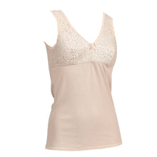 画像をギャラリービューアに読み込む, レディース タンクトップ カップ付き インナー ノンワイヤー M~3L (肌着 下着 ゆったり 丈長め シャツ シニア 吸汗速乾 大きいサイズ 日本製)
