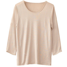 画像をギャラリービューアに読み込む, シルク インナー レディース 長袖 8分袖 シャツ M~LL ニット シルク100% 薄手 女性 肌着 下着 長袖シャツ uvカット 敏感肌 冷え取り 冷え対策 防寒 肌に優しい 柔らかい 蒸れにくい 春夏 秋冬 オールシーズン (送料無料)