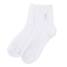 画像をギャラリービューアに読み込む, スクールソックス レディース 靴下 2足組 13cm丈 23 - 25cm 女子 ワンポイント くつ下 くつした ソックス 綿混 コットン 学生 通学 制服 小学生 中学生 高校生 イーストボーイ EAST BOY