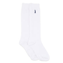 画像をギャラリービューアに読み込む, イーストボーイ 靴下 スクールソックス 女の子 32cm丈 ハイソックス ワンポイント 23 - 25cm 学生 通学 女子 くつ下 くつした 綿混 コットン 小学生 中学生 高校生 EAST BOY
