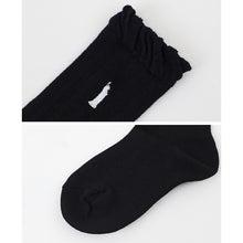 画像をギャラリービューアに読み込む, イーストボーイ ハイソックス 女の子 キッズ 靴下 15 - 20cm 小学生 中学生 子供 くつ下 くつした 綿混 コットン 学生 女子 EAST BOY 黒 白 無地 ワンポイント