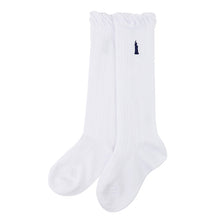 画像をギャラリービューアに読み込む, イーストボーイ ハイソックス 女の子 キッズ 靴下 15 - 20cm 小学生 中学生 子供 くつ下 くつした 綿混 コットン 学生 女子 EAST BOY 黒 白 無地 ワンポイント