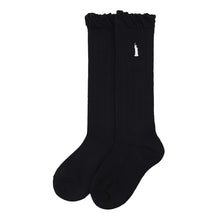 画像をギャラリービューアに読み込む, イーストボーイ ハイソックス 女の子 キッズ 靴下 15 - 20cm 小学生 中学生 子供 くつ下 くつした 綿混 コットン 学生 女子 EAST BOY 黒 白 無地 ワンポイント
