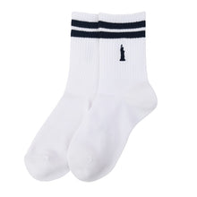 画像をギャラリービューアに読み込む, イーストボーイ 靴下 女の子 クルーソックス スクール ライン 19 - 24cm 女子 ワンポイント ガールズ 学生 通学 くつ下 くつした 綿混 コットン 小学生 中学生 高校生 EAST BOY