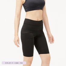 画像をギャラリービューアに読み込む, レギンス レディース 3分丈 M ~ 3L スパッツ インナー 下着 女性 ストレッチ 快適 伸縮 大きいサイズ 下腹 着圧 加圧 着痩せ 補正 補正下着 補整 補整下着 大転子 ガードル 美脚