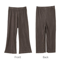 画像をギャラリービューアに読み込む, ワイドパンツ プリーツパンツ レディース 秋 10分丈 ボトム ズボン M-L L-LL 大人可愛い 無地 ゆったり 美脚 婦人 女性 カジュアル 通勤 ロングパンツ 体型カバー