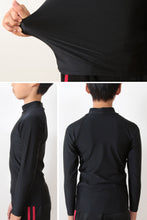 画像をギャラリービューアに読み込む, 子供 スポーツインナー uvカット 長袖 ハイネック 冷感 キッズ ジュニア 100~160cm (シャツ 小学生 中学生 スポーツ インナー 黒 子供用 男の子 女の子 紫外線対策 ラッシュガード )