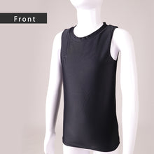 画像をギャラリービューアに読み込む, 日本製 キッズ スポーツ UV スリーブレス クルーネック シャツ 130cm~170cm スポーツインナー 子供 uvカット ジュニア 男の子 女の子 部活 スポ少 練習用 アンダーウェア