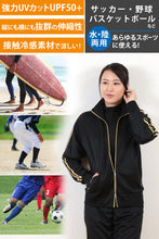 画像をギャラリービューアに読み込む, スポーツ インナー uvカット ハイネック 長袖 レディース M~LL スポーツインナー シャツ 黒 紫外線対策