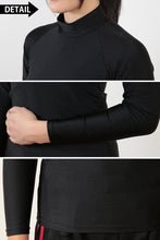 画像をギャラリービューアに読み込む, スポーツ インナー uvカット ハイネック 長袖 レディース M~LL スポーツインナー シャツ 黒 紫外線対策