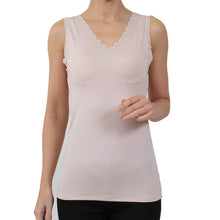 画像をギャラリービューアに読み込む, ポカポカになる エステルベア天 カップ付きタンクトップ M~LL (レディース 防寒 シャツ 起毛) (在庫限り)