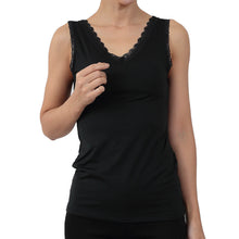 画像をギャラリービューアに読み込む, ポカポカになる エステルベア天 カップ付きタンクトップ M~LL (レディース 防寒 シャツ 起毛) (在庫限り)