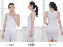 画像をギャラリービューアに読み込む, タンクトップ レディース インナー シルク M・L (下着 シャツ ノースリーブ ジャガード織) (在庫限り)