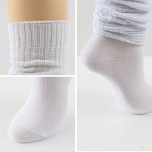 画像をギャラリービューアに読み込む, ルーズソックス 60cm丈 80cm丈 90cm丈 ホワイト ブラック 23-25cm レッグウォーマー ハイソックス 黒 白 子供 キッズ 子供靴下 スクールソックス キッズソックス 中学生 高校生