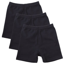 画像をギャラリービューアに読み込む, 【3枚セット】スパッツ 一分丈 キッズ 黒 レギンス 100cm~160cm (一分丈 子供 子ども 女の子 男の子 ジュニア オーバーパンツ 黒 スカート下 保育園 小学生 インナー 下着)