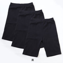 画像をギャラリービューアに読み込む, 【3枚セット】ガールズスパッツ 3分丈スパッツ 黒 100cm~160cm (三分丈 子供 子ども 女の子 男の子 ジュニア オーバーパンツ 黒 制服下 保育園 小学生 インナー 下着)