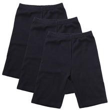 画像をギャラリービューアに読み込む, 【3枚セット】ガールズスパッツ 3分丈スパッツ 黒 100cm~160cm (三分丈 子供 子ども 女の子 男の子 ジュニア オーバーパンツ 黒 制服下 保育園 小学生 インナー 下着)