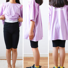 画像をギャラリービューアに読み込む, キッズ スパッツ レギンス 綿 膝上 5分丈 100cm~160cm 子供 子ども 女の子 男の子 ジュニア インナー パンツ 黒 深ばき ひざ丈 保育園 小学生 下着