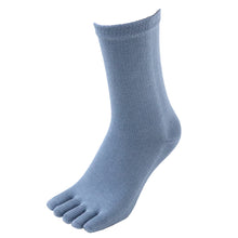画像をギャラリービューアに読み込む, 5本指ソックス レディース クルー丈 22-24cm (五本指 靴下 汗 ニオイ 5本指靴下 ムレ 足 冷え対策 冷え取り スポーツ 仕事 おしゃれ かわいい 抗菌防臭 吸汗 丈夫 しっかり 女性 日本製) (在庫限り)