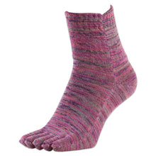 画像をギャラリービューアに読み込む, 5本指ソックス レディース 口ゴム ゆったり 綿 5本指靴下 クルーソックス 22-24cm 五本指ソックス 靴下 クルー丈 ソックス カラフル カラー 女性 日本製 吸汗 丈夫 おしゃれ かわいい 締め付けない