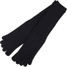 画像をギャラリービューアに読み込む, ビジネスソックス 5本指  薄手 黒 靴下ソックス メンズ 男性  日本製 レギュラー丈 24cm 25cm 26cm 27cm 24-27cm ロング 紳士 無地 ブラック ネイビー 作業用  水虫対策 破れにくい 丈夫 抗菌防臭 (在庫限り)