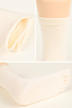 画像をギャラリービューアに読み込む, 5本指靴下 子供 クルーソックス 16-18cm・19-21cm 五本指ソックス 5本指ソックス キッズ 男の子 女の子 クルー丈 日本製 無地 (在庫限り)