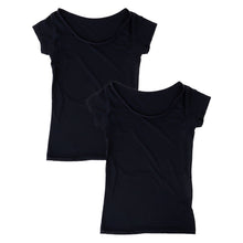 画像をギャラリービューアに読み込む, Suteteko 冷感ベア天 汗取り付きフレンチインナー 2枚組 M~LL (レディース 婦人 インナー 下着 フレンチ袖 半袖 吸汗速乾 脇汗 汗ジミ 汗取りパッド付 シンプル) (在庫限り)