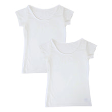 画像をギャラリービューアに読み込む, Suteteko 冷感ベア天 汗取り付きフレンチインナー 2枚組 M~LL (レディース 婦人 インナー 下着 フレンチ袖 半袖 吸汗速乾 脇汗 汗ジミ 汗取りパッド付 シンプル) (在庫限り)