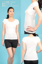 画像をギャラリービューアに読み込む, 脇汗 インナー 半袖 レディース 綿混 フレンチ袖 汗取り付き 2枚組 S~LL 汗取りインナー 下着 肌着 薄手 春夏 汗染み防止 2分袖 吸汗速乾 脇汗対策 汗とり 機能性インナー 小さいサイズ 大きいサイズ 大きめ 女性 婦人