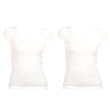 画像をギャラリービューアに読み込む, 脇汗 インナー 半袖 レディース 綿混 フレンチ袖 汗取り付き 2枚組 S~LL 汗取りインナー 下着 肌着 薄手 春夏 汗染み防止 2分袖 吸汗速乾 脇汗対策 汗とり 機能性インナー 小さいサイズ 大きいサイズ 大きめ 女性 婦人
